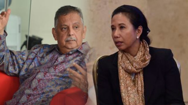 Sofyan Basir dan Rini Soemarno (Foto: Antara/Wahyu Putro A, Antara/Puspa Perwitasari)