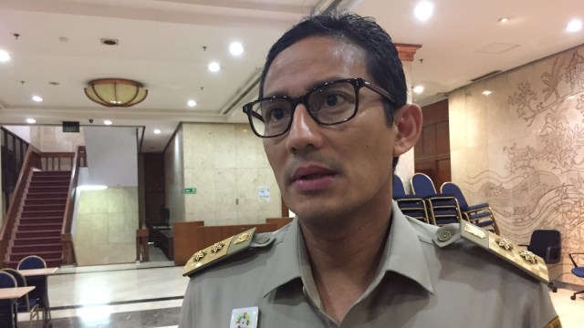 Sandiaga Uno di Balai Kota. (Foto: Moh Fajri/kumparan)