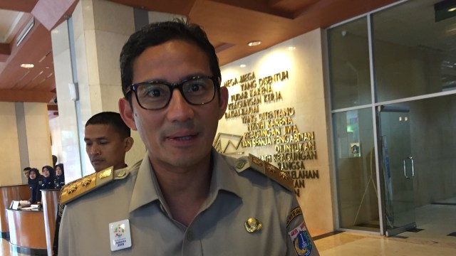 Sandiaga Uno di Balai Kota. (Foto: Moh Fajri/kumparan)