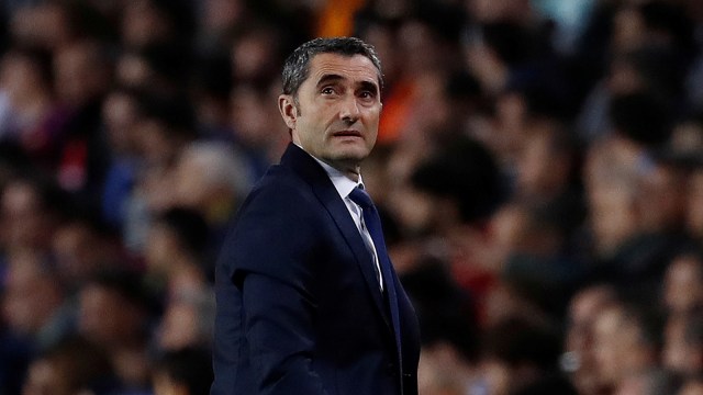 Pelatih Barcelona, Ernesto Valverde (Foto: Juan Medina/Reuters)