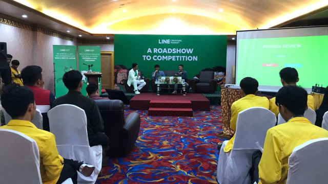 LINE Creators Roadshow & Competition  di Padang. (Foto: Zahrina Yustisia Nooputeri/kumparan)