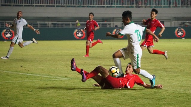 Timnas Indonesia vs Timnas Korea Utara. (Foto: Irfan Adi Saputra/kumparan)