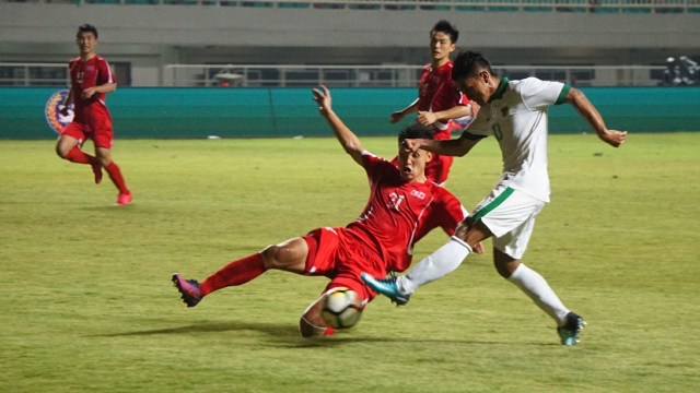 Timnas Indonesia vs Timnas Korea Utara. (Foto: Irfan Adi Saputra/kumparan)
