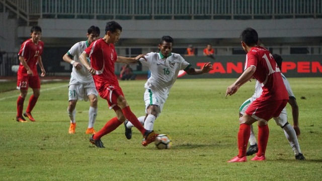Timnas Indonesia vs Timnas Korea Utara. (Foto: Irfan Adi Saputra/kumparan)