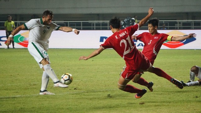 Timnas Indonesia vs Timnas Korea Utara. (Foto: Irfan Adi Saputra/kumparan)