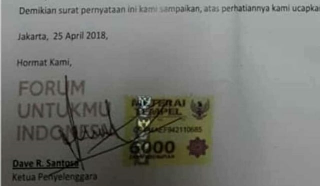 Dave Ketua Forum Untukmu Indonesia. (Foto: Dok. Istimewa)