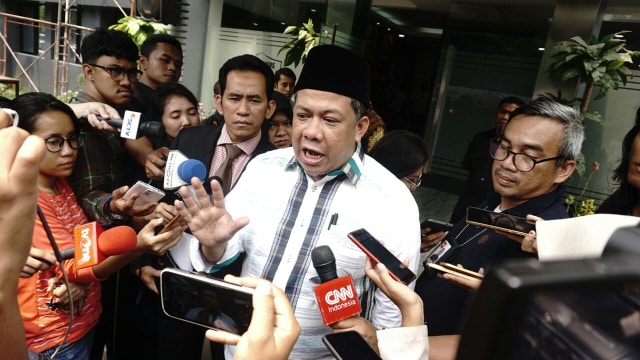 Fahri Hamzah diperiksa Polda Metro Jaya. (Foto: Helmi Afandi Abdullah/kumparan)