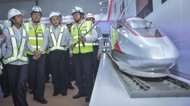 Proyek kereta cepat Jakarta-Bandung. (Foto: Antara/Aprillio Akbar)