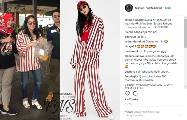 Fashion Nagita Slavina (Foto: Instagram @fashion_nagitaslavina)