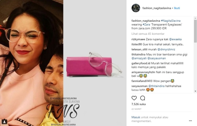 Fashion Nagita Slavina (Foto: Instagram @fashion_nagitaslavina)