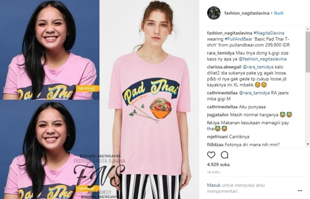 Fashion Nagita Slavina (Foto: Instagram @fashion_nagitaslavina)