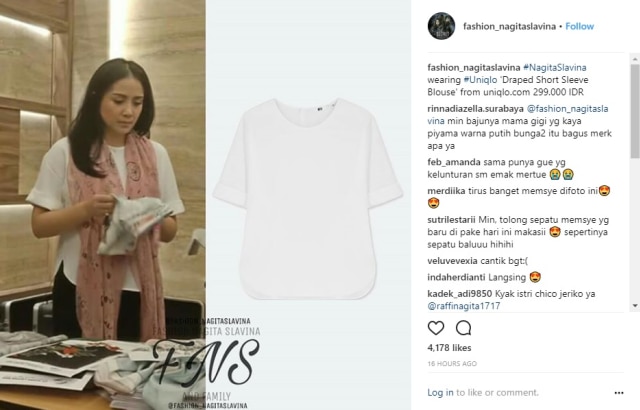 Fashion Nagita Slavina (Foto: Instagram @fashion_nagitaslavina)