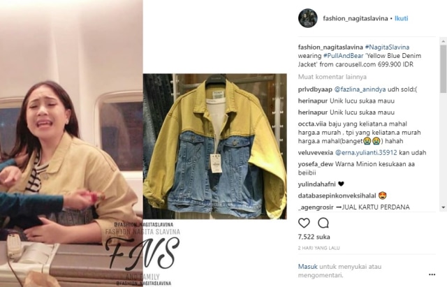 Fashion Nagita Slavina (Foto: Instagram @fashion_nagitaslavina)