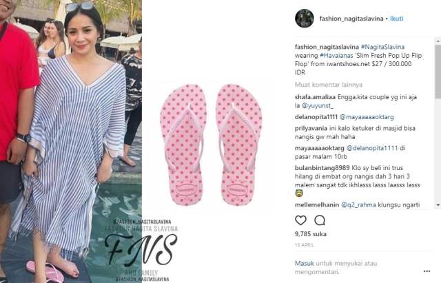Fashion Nagita Slavina (Foto: Instagram @fashion_nagitaslavina)