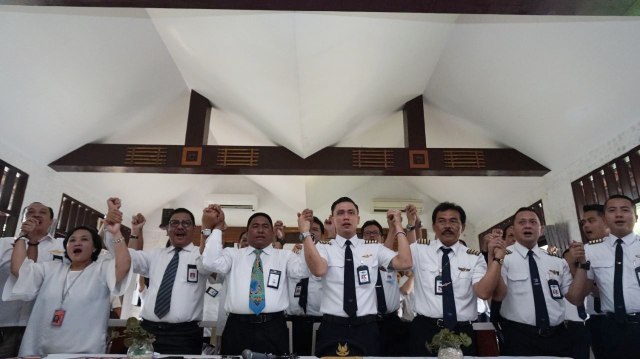 Konpers Serikat Karyawan Garuda Indonesia. (Foto: Nugroho Sejati/kumparan)