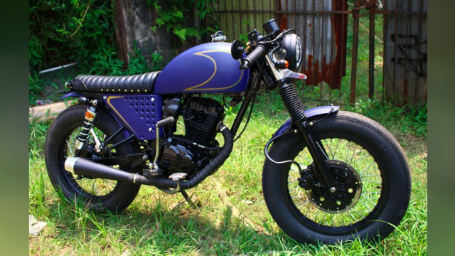 Honda Mega Pro 160 bergaya cafe racer (Foto: dok. Central Classic Custom)
