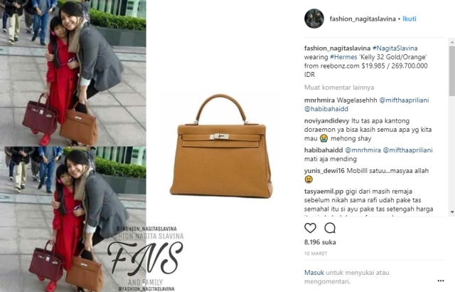 Fashion Nagita Slavina (Foto: Instagram @fashion_nagitaslavina)