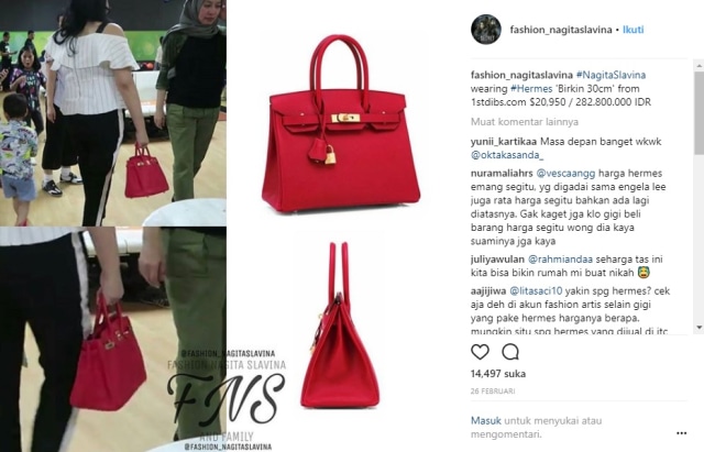 Fashion Nagita Slavina (Foto: Instagram @fashion_nagitaslavina)
