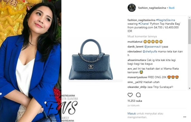 Fashion Nagita Slavina (Foto: Instagram @fashion_nagitaslavina)