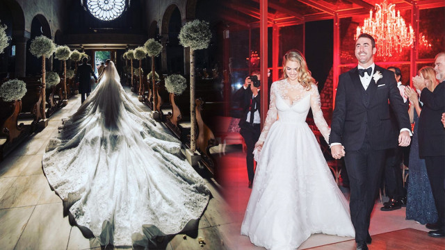 Gaun Pengantin Selebriti (Foto: Instagram @victoriaswarovski & @kateupton)