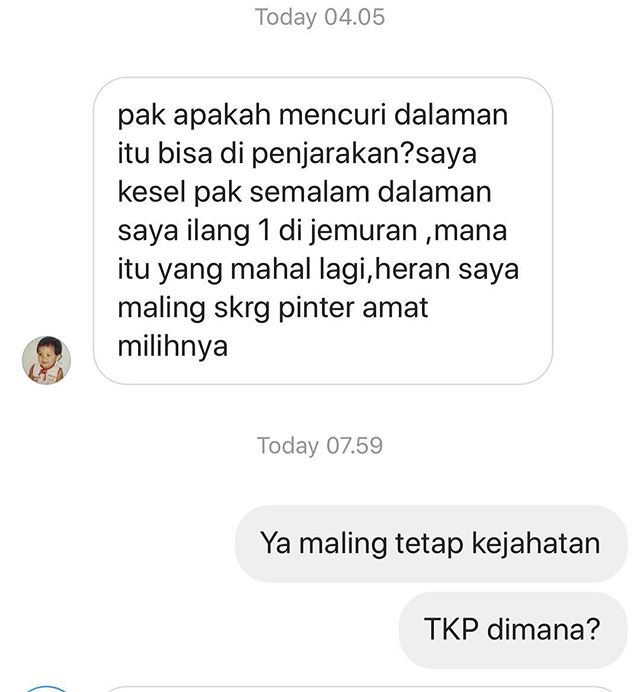 Dapat Laporan Kasus Kehilangan Pakaian Dalam Mahal yang Dijemur (1)