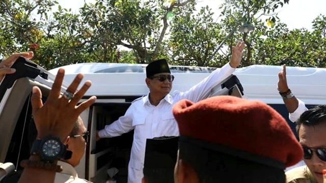 Prabowo di Blitar. (Foto: Instagram @gerindra)