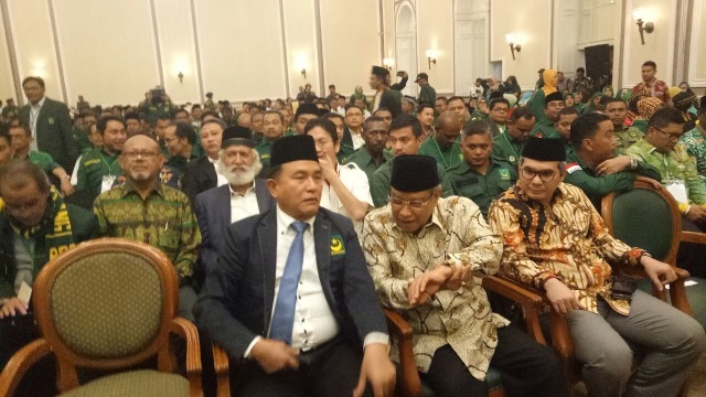 Yusril Ihza Mahendra dan Ketua PBNU KH Said Aqil (Foto: Fahrian Saleh/kumparan)