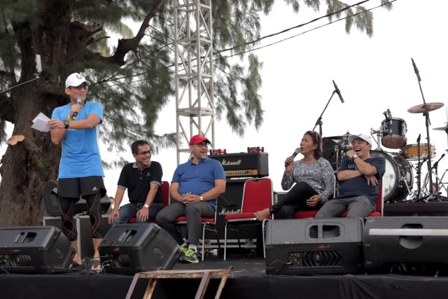 Sandi memberikan sambutan. (Foto: Aditia Noviansyah/kumparan)