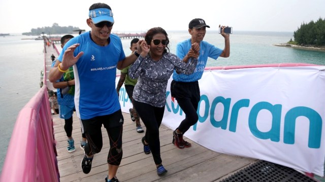 Suasana Susi vs Sandi jelang finish (Foto: Aditia Noviansyah/kumparan)