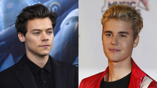 Harry Styles dan Justin Bieber  (Foto: AFP/ ANGELA WEISS, VALERY HACHE)