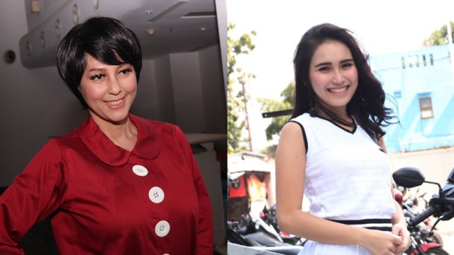 Meriam Bellina dan Ayu Ting ting (Foto: Munady)