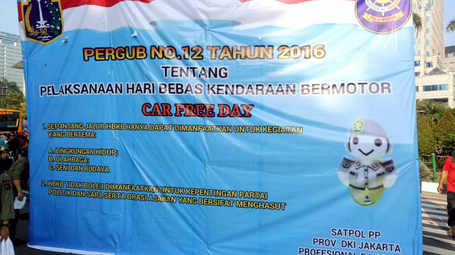 Imbauan di sekitar kawasan Patung Kuda (Foto: Mirsan Simamora/kumparan)