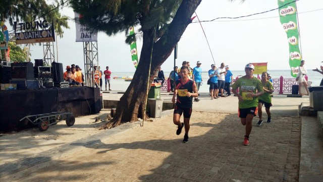 Peserta Tidung Aquathlon. (Foto: Jafrianto/kumparan)