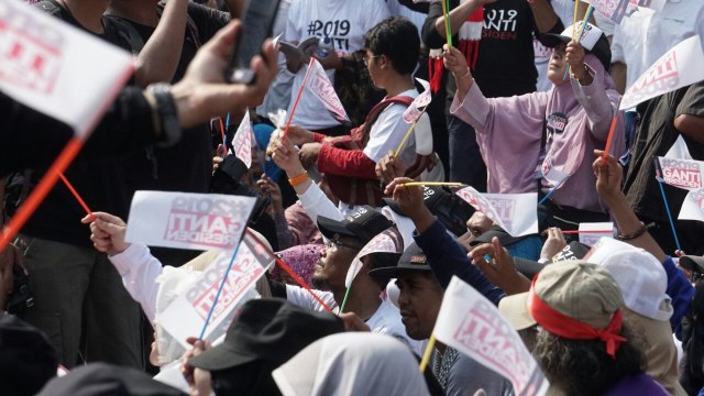 Relawan Deklarasi Akbar #2019GantiPresiden. (Foto: Puti Cinintya Arie Safitri/kumparan)