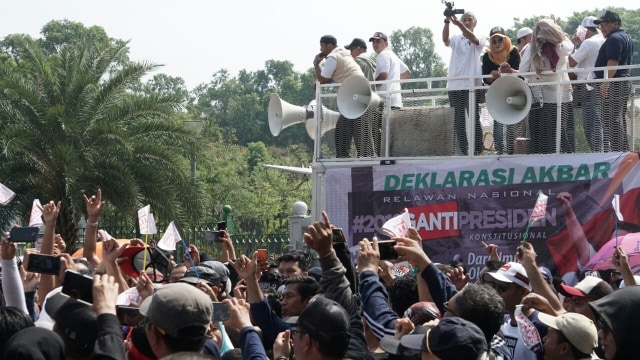 Relawan Deklarasi Akbar #2019GantiPresiden. (Foto: Puti Cinintya Arie Safitri/kumparan)
