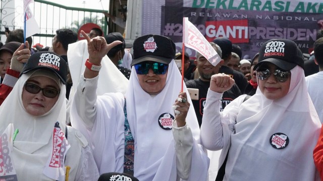 Relawan Deklarasi Akbar #2019GantiPresiden. (Foto: Puti Cinintya Arie Safitri/kumparan)