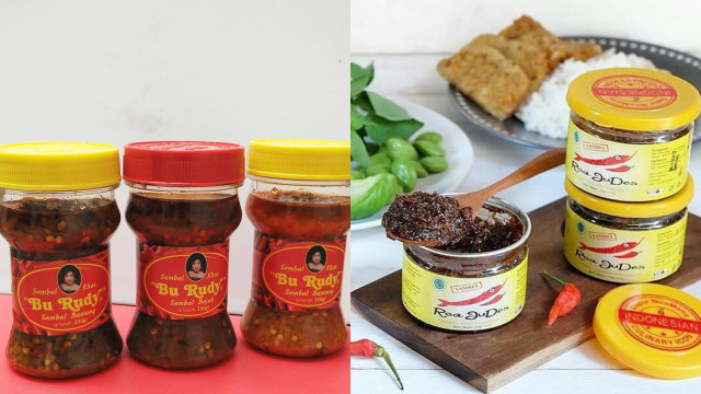 Sambal kemasan populer. (Foto: Instagram @nyantapnyantap @cheedhes)