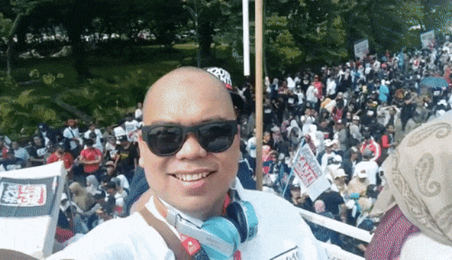 Mustofa Nahra di Deklarasi #2019GantiPresiden. (Foto: Dok. Mustofa Nahra)