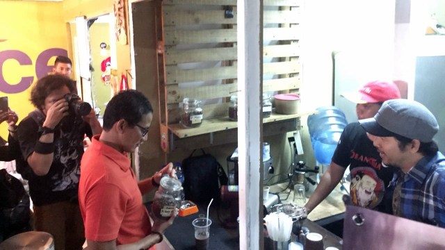 Sandiaga Uno di Gudang Sarinah. (Foto: Mirsan Simamora/kumparan)