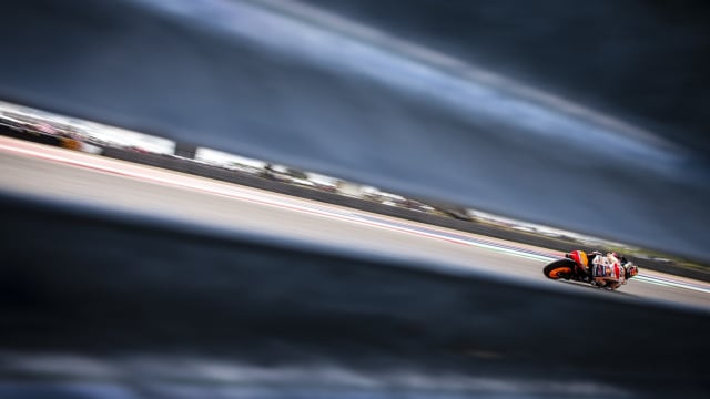 Dani Pedrosa di lintasan. (Foto: Reuters)