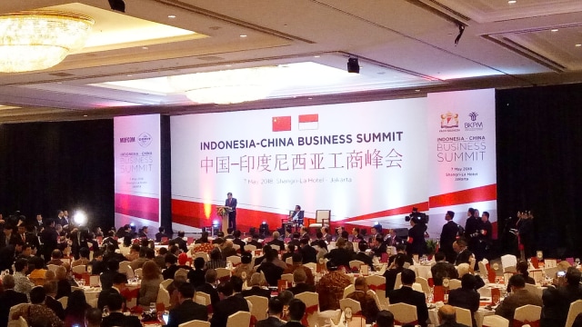 Jusuf Kalla di Indonesia-China Business Summit. (Foto: Kevin Kurnianto/kumparan)