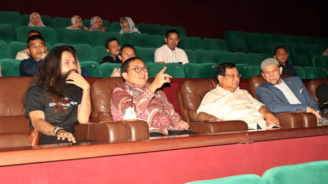 Prabowo dan Fadli Zon nobar film 212  (Foto: Munady)