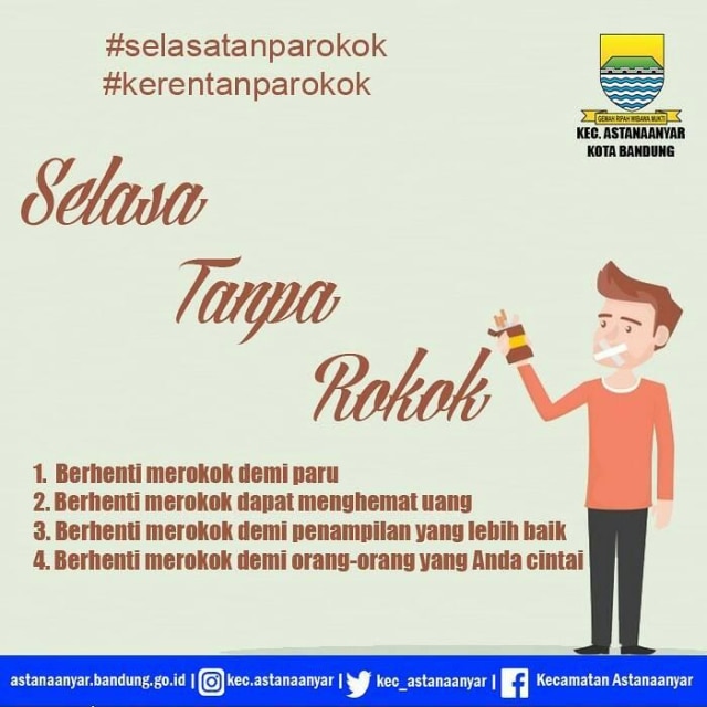 Kenapa Kota Bandung Mempunyai Program 1 Hari  'Tanpa Rokok' 