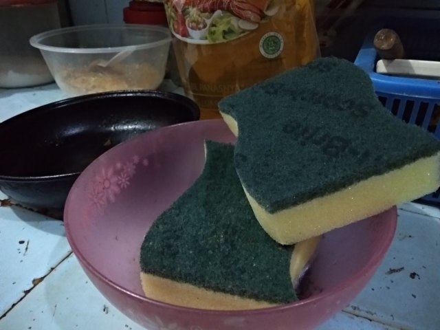 Kasih Ibu Pada Semua Lewat Spons Cuci Piring (1)