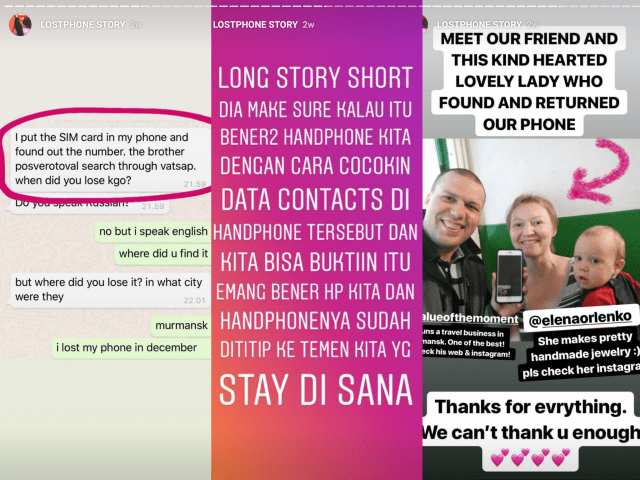 Screenshot soal ponsel suami Fitri Tropica Hilang. (Foto: Instagram @fitrop)