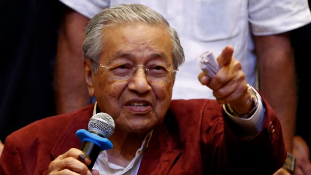 Mahathir Mohamad menangkan pemilu Malaysia. (Foto: REUTERS/Lai Seng Sin)