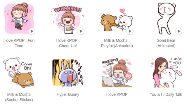 com-Sticker kreasi Melanie (Foto: LINE Indonesia)