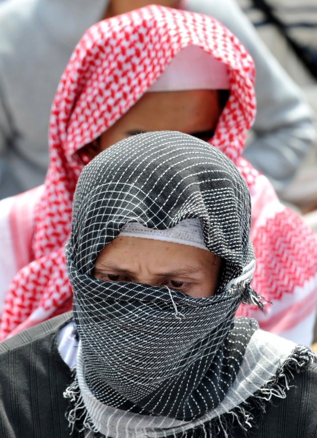 Pendukung Habib Rizieq Syihab. (Foto: AFP/Adek Berry)