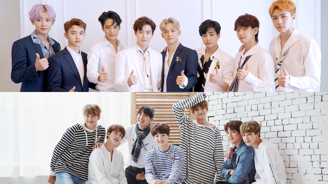 EXO dan BTS (Foto: Facebook @weareoneEXO dan @bangtan.official)