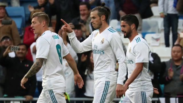 Bale merayakan golnya. (Foto: REUTERS/Susana Vera)